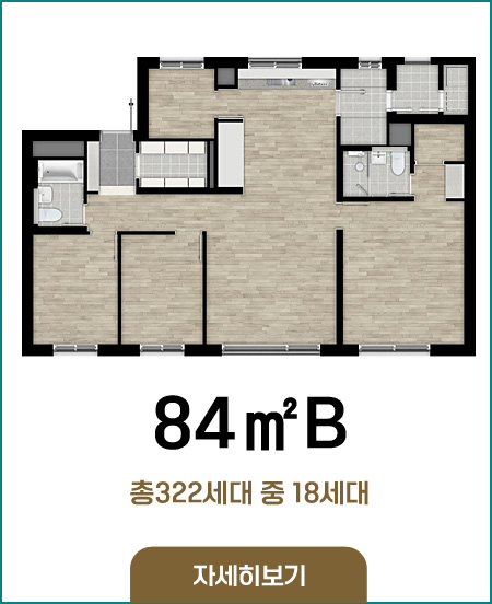 84B타입 총322세대 중 18세대